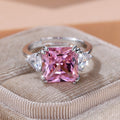 European and American Fashion Hot-Selling Square Zircon Open Ring